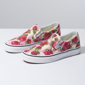 Vans Bayan Kaykay Ayakkabısı Romantic Floral Slip-On Renkli/Beyaz | 37446-365